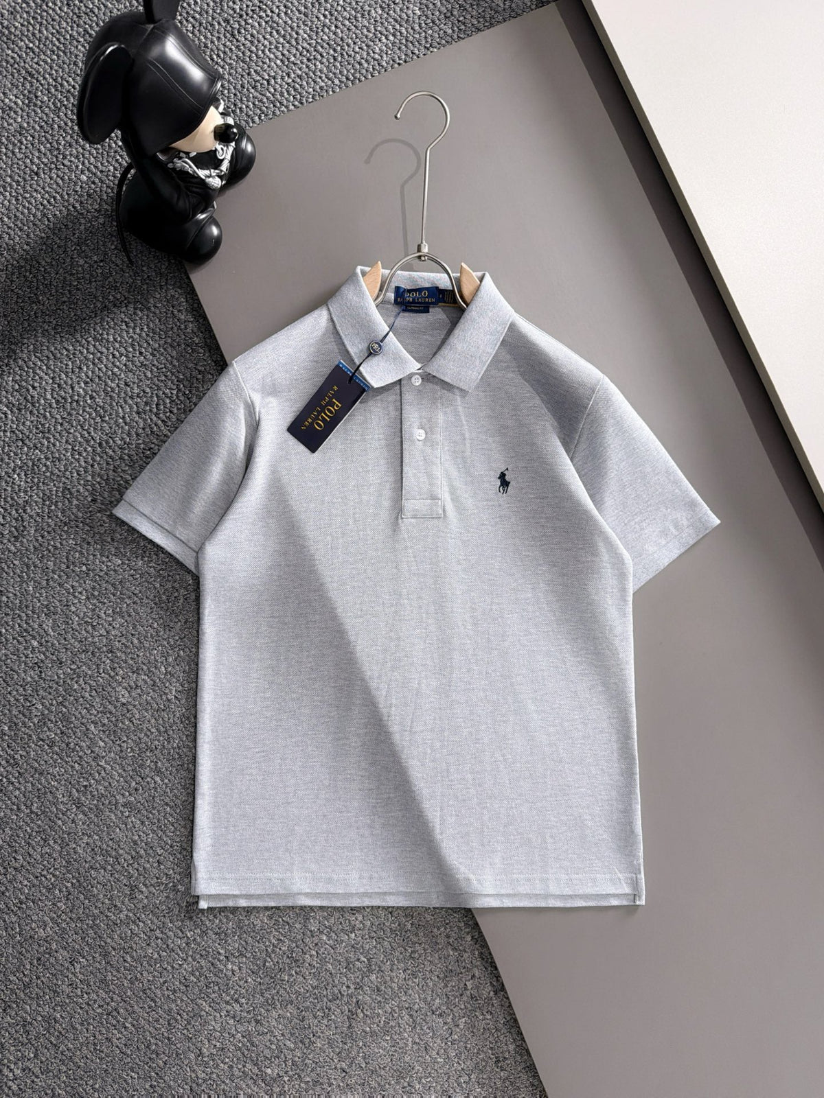 Kids Pique Knit Short‑Sleeve Polo Shirt Small Horse Embroidery Solid White Casual Top