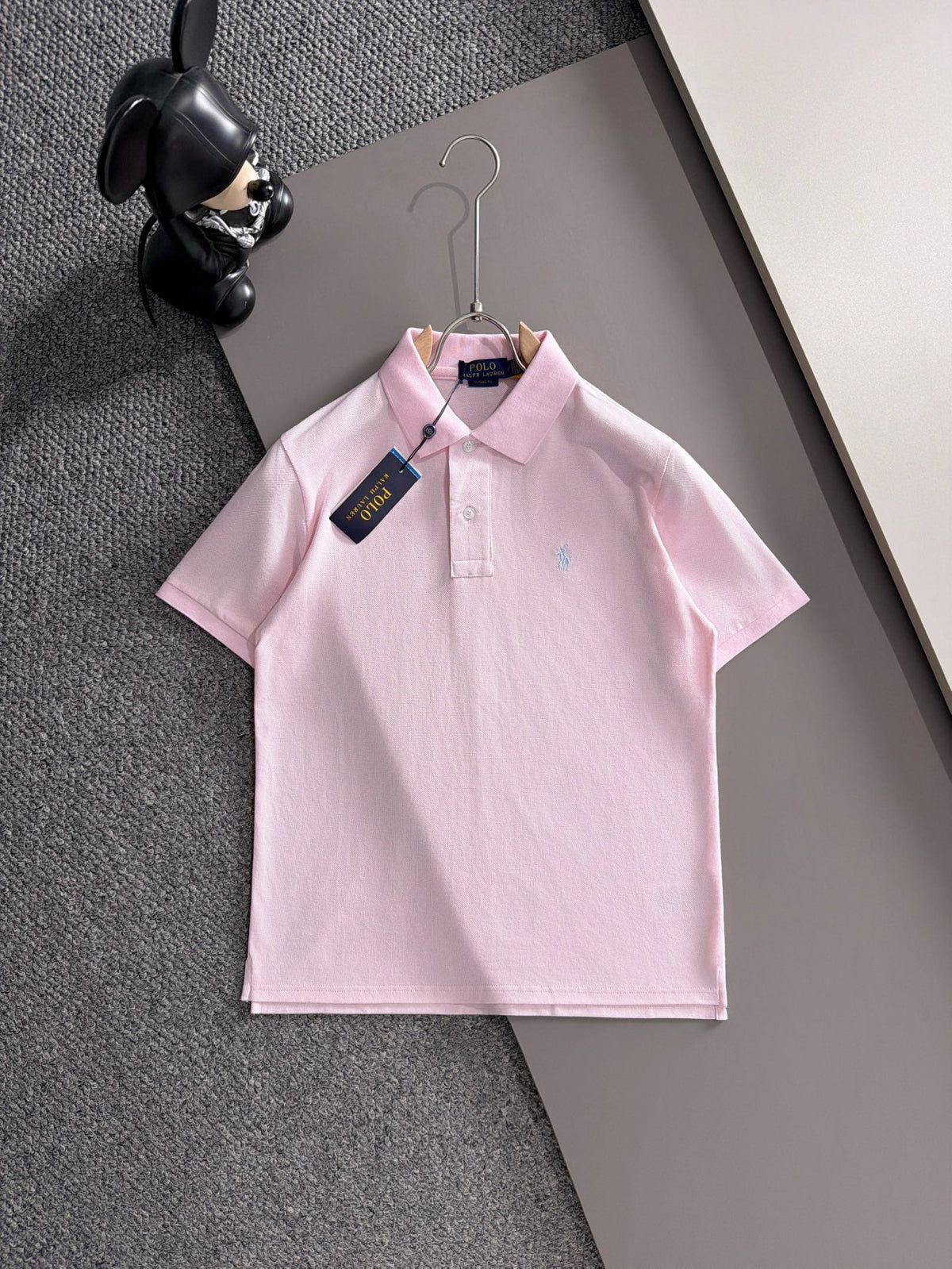 Kids Pique Knit Short‑Sleeve Polo Shirt Small Horse Embroidery Solid White Casual Top