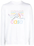 Casablanca logo-print organic cotton sweatshirt