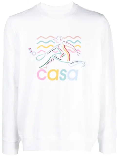 Casablanca logo-print organic cotton sweatshirt