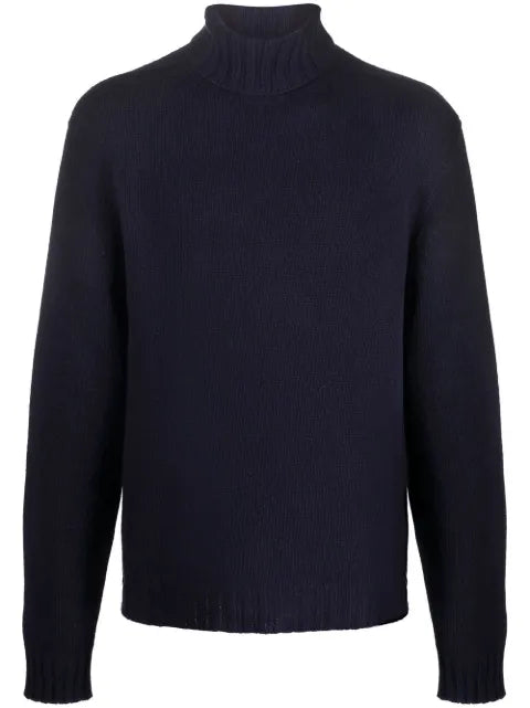 Palm Angels logo-knit roll-neck jumper
