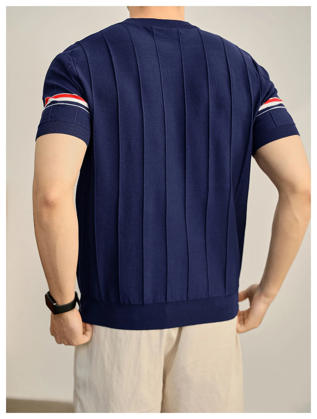 Four-Bar Polo T-Shirt - Men's Classic Button Collar Tee | Thom Browne