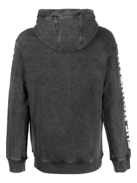 Mauna Kea bleached-effect logo print hoodie