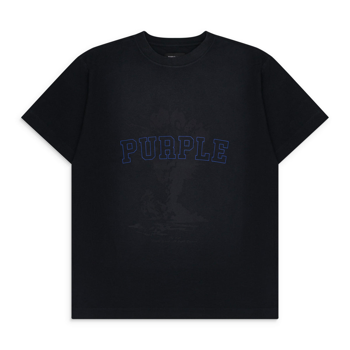 Black Textured Sky High Tee
