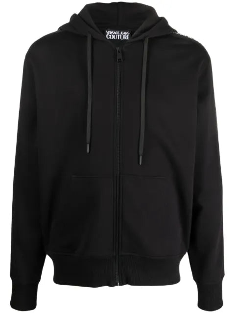 Versace Jeans Couture logo-tape hooded jacket