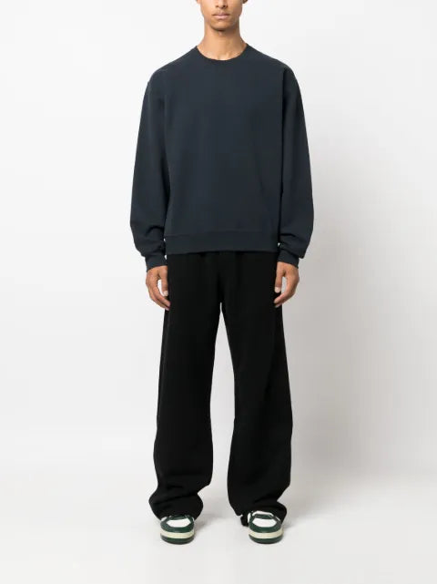Saint Laurent logo-embroidered jersey-fleece sweatshirt
