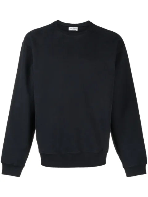 Saint Laurent logo-embroidered jersey-fleece sweatshirt
