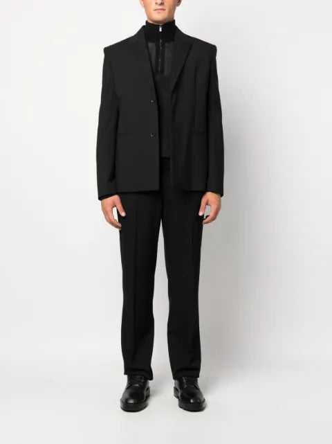 BOSS ribbed half-zip jumper