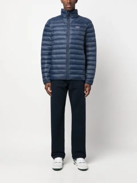 Patagonia logo-patch feather-down jacket