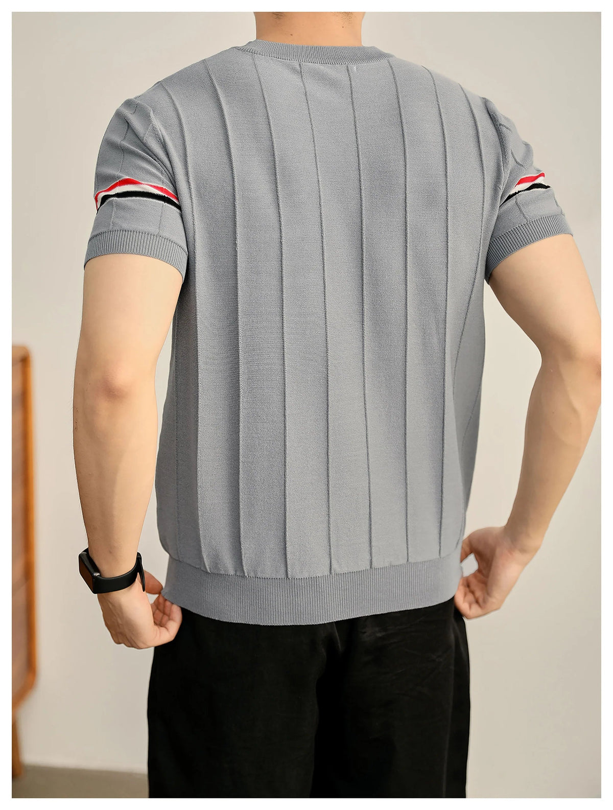 Four-Bar Polo T-Shirt - Men's Classic Button Collar Tee | Thom Browne
