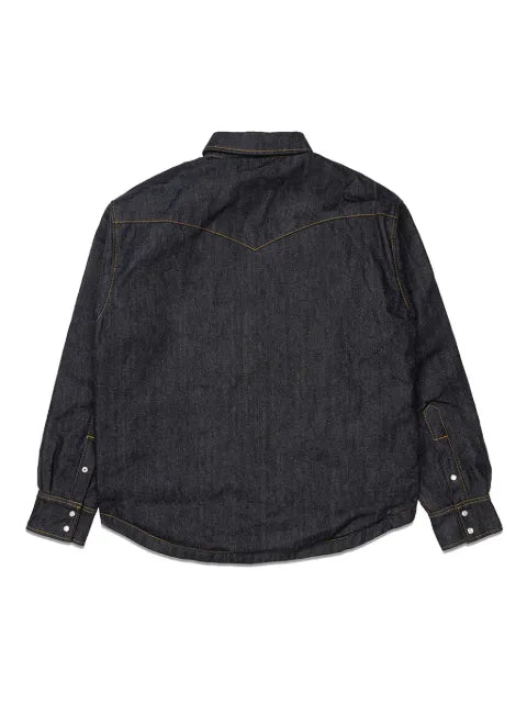 Purple Brand logo-appliqué denim jacket