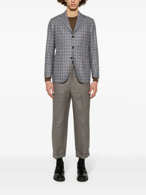 SARTORIO NAPOLI plaid-check single-breasted blazer