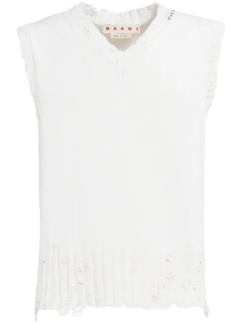 Marni cotton V-neck vest
