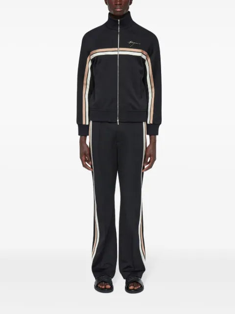 Ferragamo logo-engraved  zip-up jacket