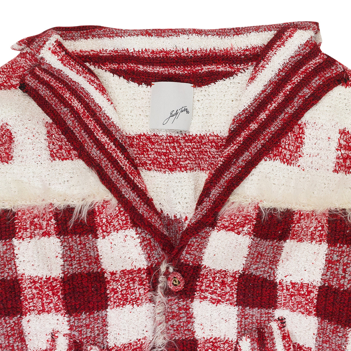 RED/WHITE WIM HAND CROCHET BLAZER