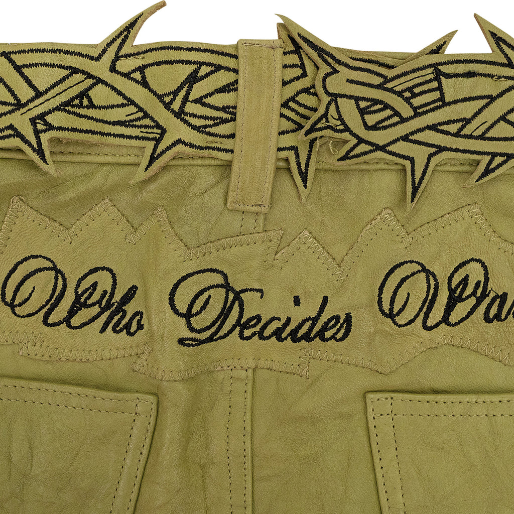 TAN GARDEN GLASS THORNED PANTS