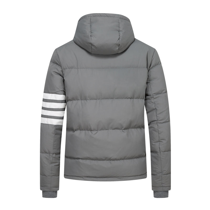 Hooded Wool Jacket - 80% Pure Wool - Signature Grosgrain Detail | Thom Browne