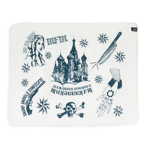 Black/White Alex Digenova Tattoo Blanket