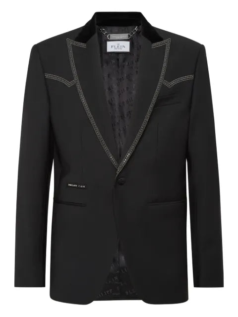 Philipp Plein Lord Fit stud-embellished blazer