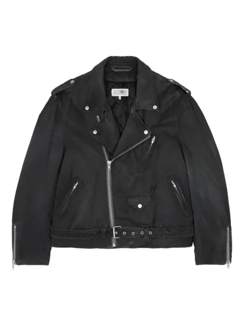 MM6 Maison Margiela asymmetrical-zip biker jacket