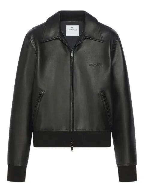 Courrèges zip-up leather jacket