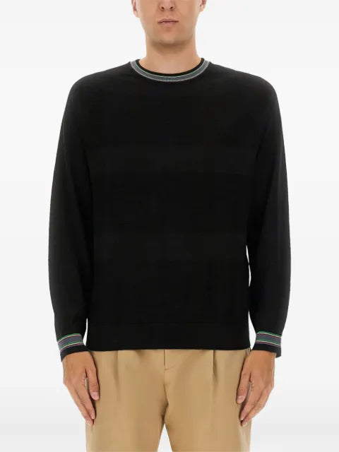 PS Paul Smith striped-trim sweater