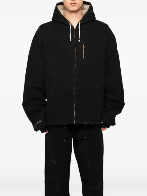 KAMIYA  distressed-details jacket