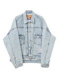 in･stru(men-tal). logo-print denim jacket