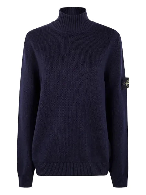 Stone Island high-neck logo-patch sweater