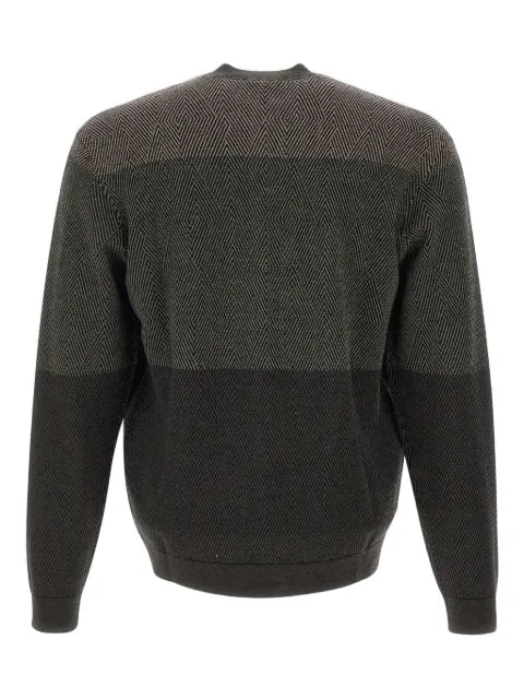 Emporio Armani diamond-pattern wool sweater