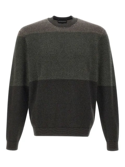 Emporio Armani diamond-pattern wool sweater