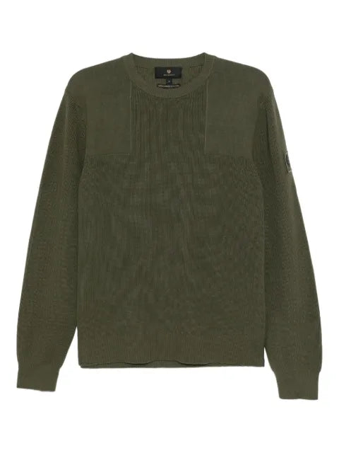 Belstaff logo-appliqué cotton jumper
