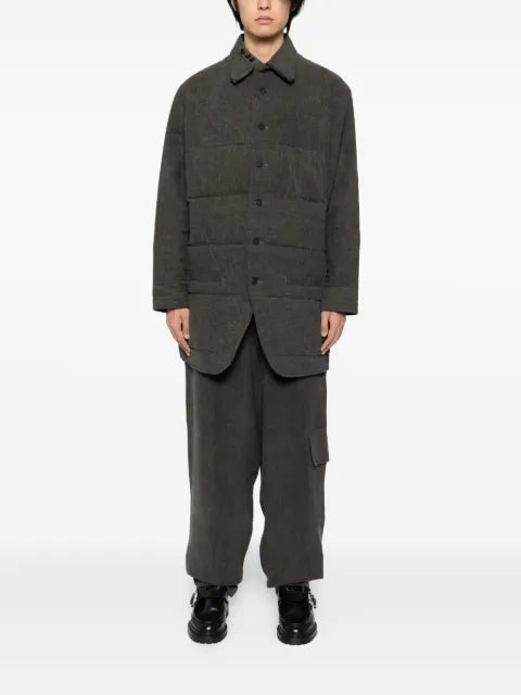 Yohji Yamamoto gusset-collar padded jacket