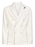Lardini virgin wool double-breasted blazer