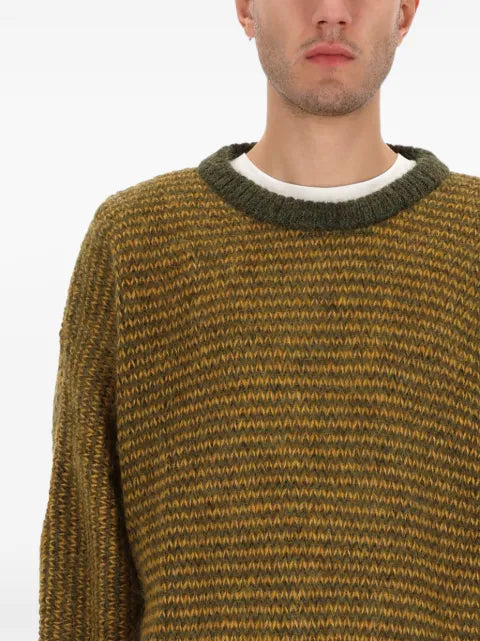 YMC striped crew neck sweater