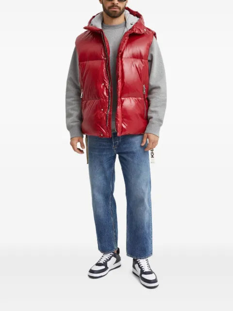 Khrisjoy hooded zip-up puffer-design gilet