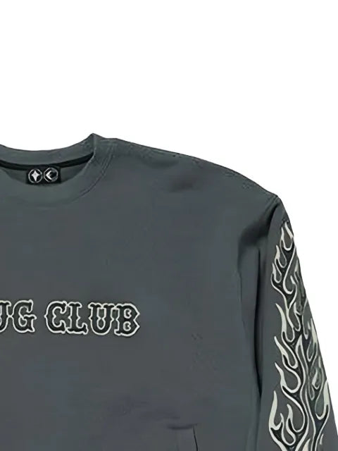 THUG CLUB Leather Flame sweatshirt