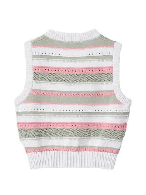 DUNST striped knitted vest