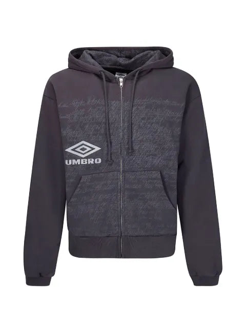 UMBRO x Slam Jam text-print zip-up hoodie