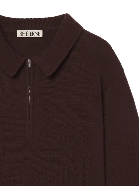 ETERNE Blaise zip collared sweater