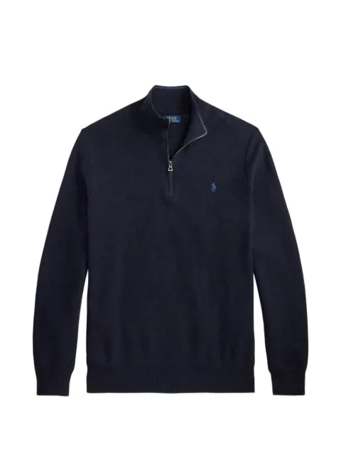 Polo Ralph Lauren mesh-knit quarter-zip sweater