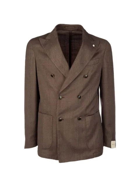 L.B.M. 1911 Tom double-breasted herringbone jacket