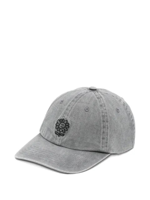 Sunflower faded floral-embroidered baseball cap