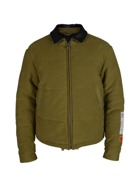 Heron Preston quilted contrast-collar jacket