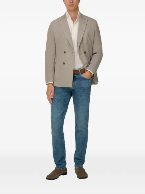 Boggi Milano double-breasted patch-pockets blazer