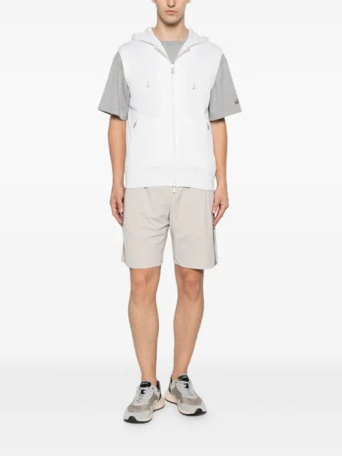 Eleventy sleeveless zip-up hoodie