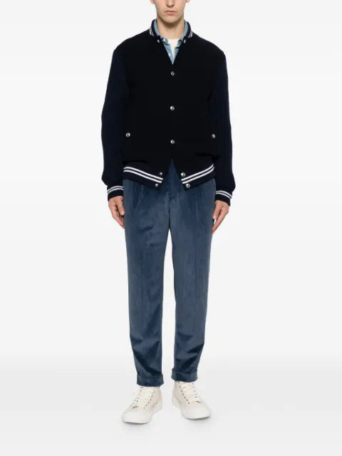 Eleventy ribbed-knit bomber jacket