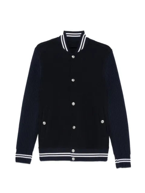 Eleventy ribbed-knit bomber jacket