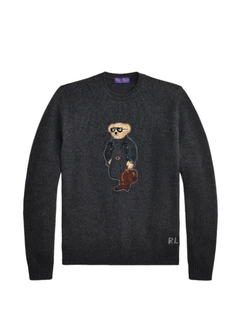 Ralph Lauren Purple Label Polo Bear patch sweater