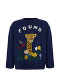 FOUND giraffe-patch intarsia-knit sweater